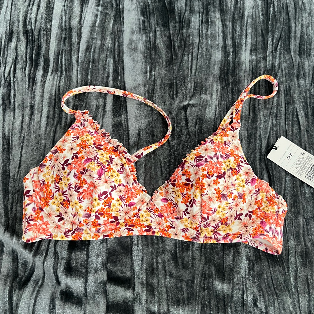 Floral Women's Swim Top - Multicolor Size 34b By Shade Shore